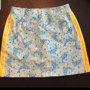 Lilly Pulitzer Birdie Skort Size 6 Dolphin Mosaic